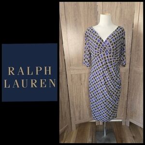 Ralph lauren purple geometric dress size 16